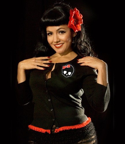 ... / Shirts &amp   ; Tops / Button up / Rockabilly Retro Pin Up Skull Cardigan