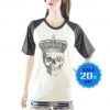 Skull Halloween Crown Tshirt graphic top women t shirt short sleeve tshirt unisex tshirt size S M L