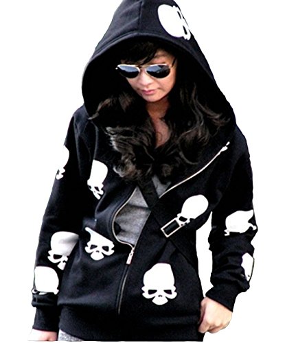 womens skull hoodie