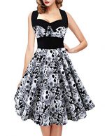 Women's Vintage Skull Art Casual Dress